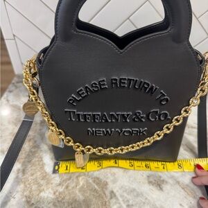 Tiffany & Co. Black Bag with Gold Chain